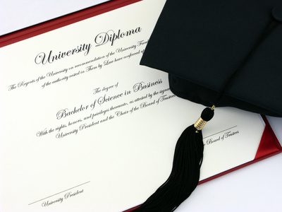 diploma and cap